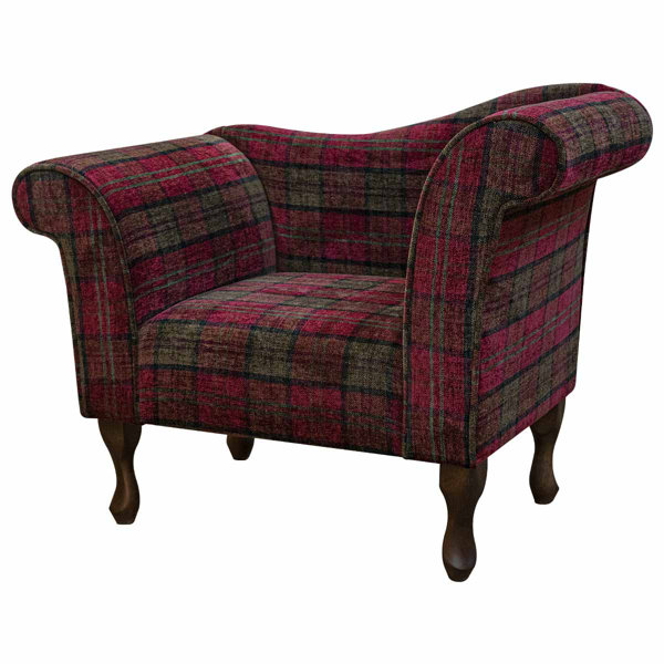 Red discount plaid armchair